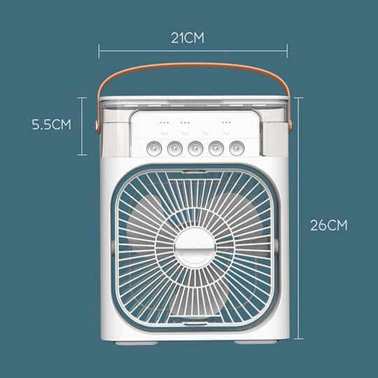 3 in 1 Air Cooler Humidifier, Portable Air Conditioner Fan Plastic for Office for Travel for Home